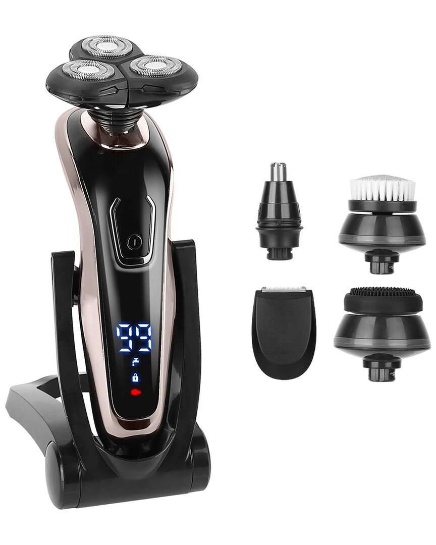 Vysn 5-in-1 Electric Razor Shaver Rechargeable Cordless Head Beard Trimmer Shaver Kit In White