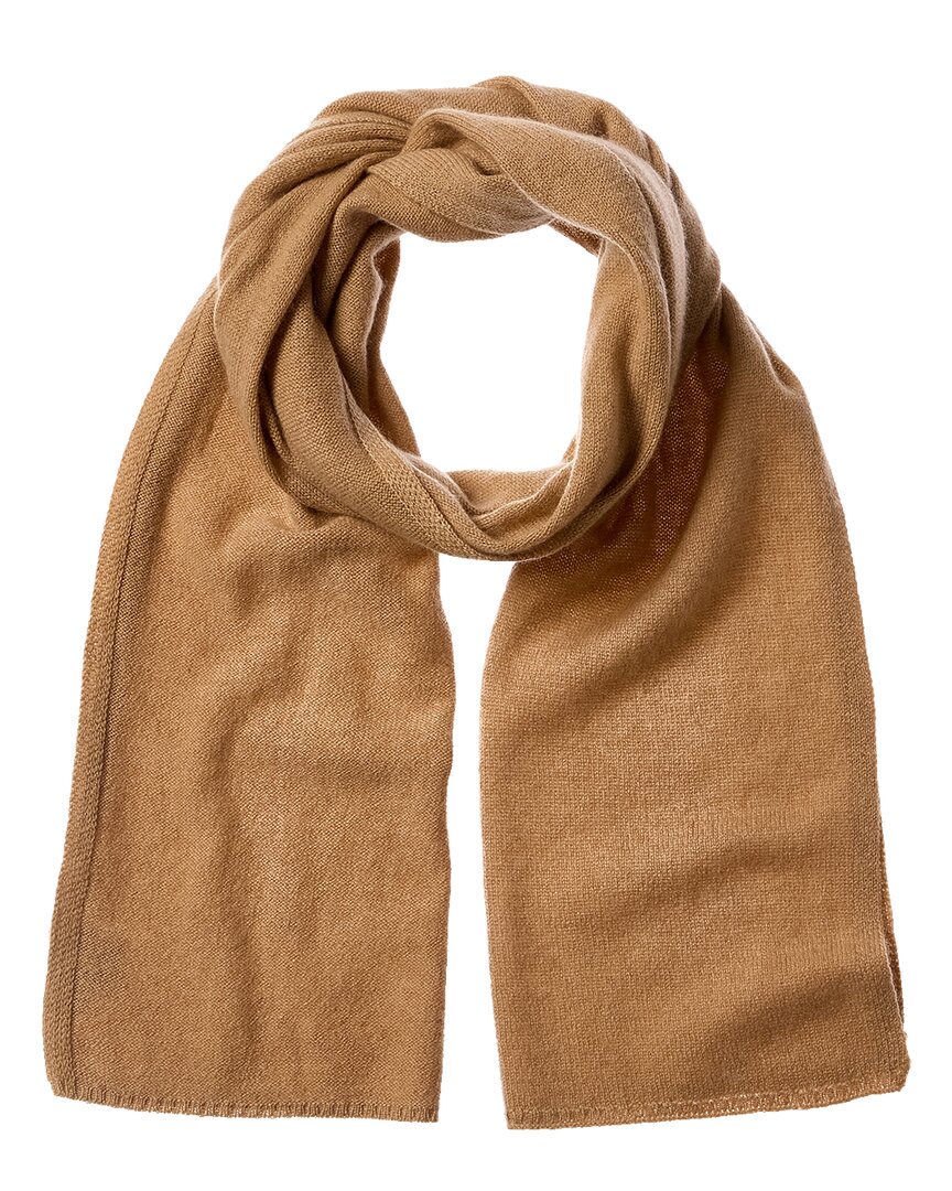 Shop Phenix Solid Cashmere Scarf In Brown