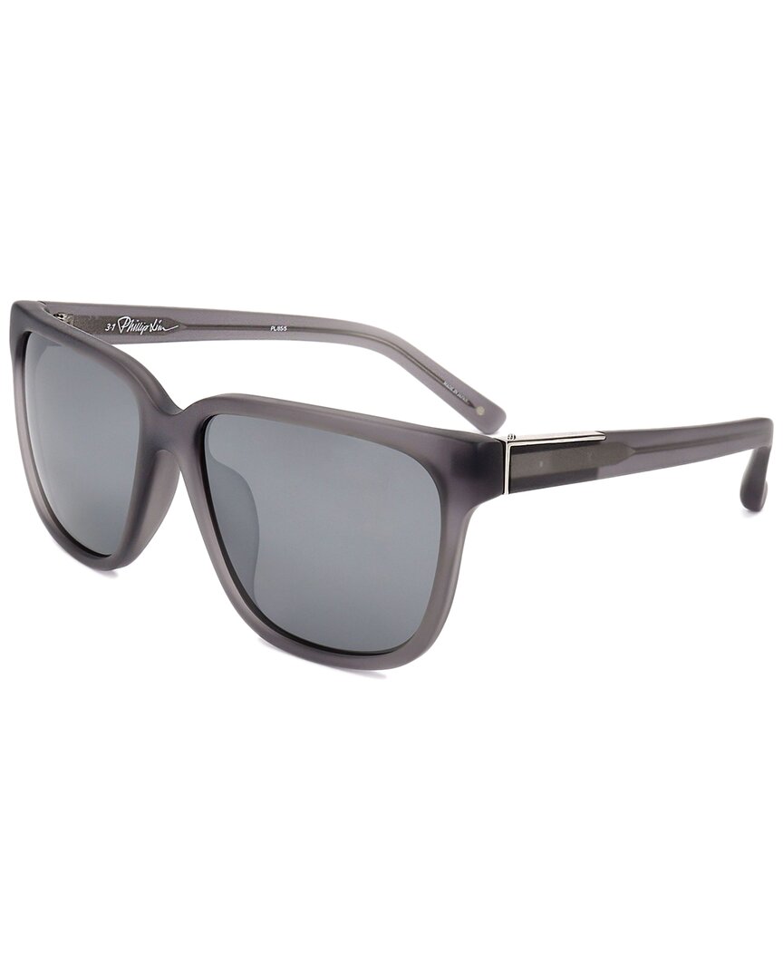 Shop Linda Farrow Phillip Lim By  Men's Pl85 60mm Sunglasses In Grey