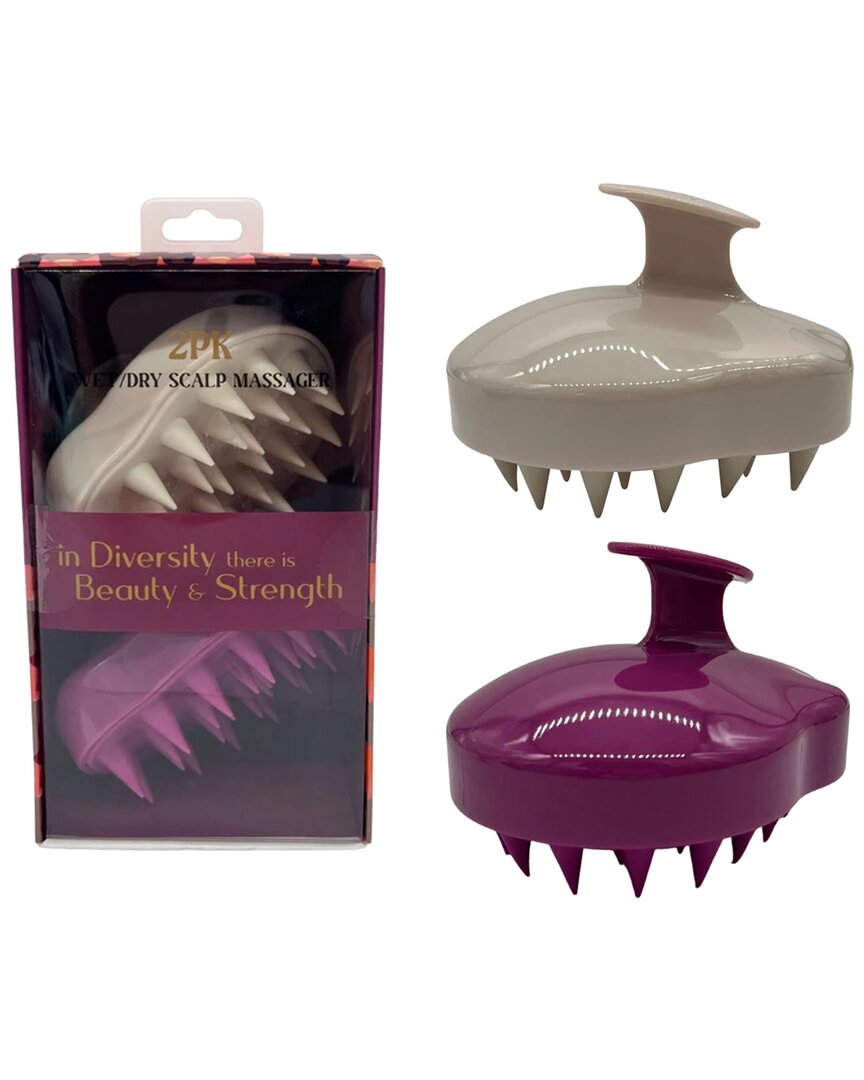 Vysn 2 Pack Wet Or Dry Scalp Massagers In White