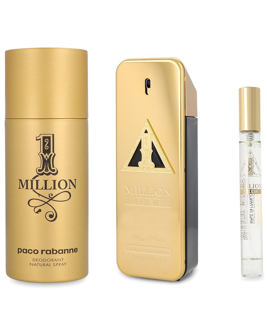 Rabanne Paco Men's 3.4oz One Million Elixir 3pc Set