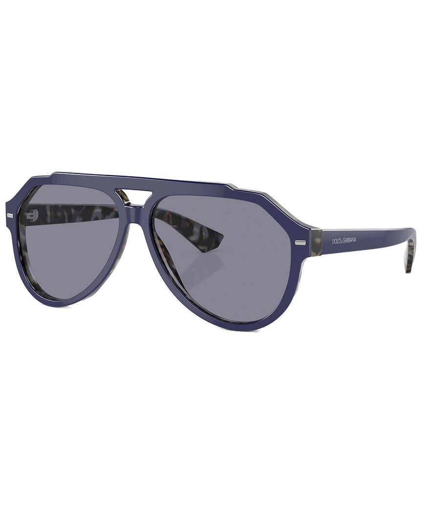 Dolce & Gabbana Lusso Sartoriale Pilot-frame Sunglasses In Blue