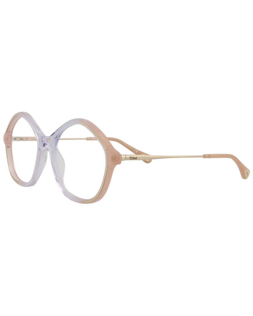 Chloé 52mm Round Optical Glasses In Gold