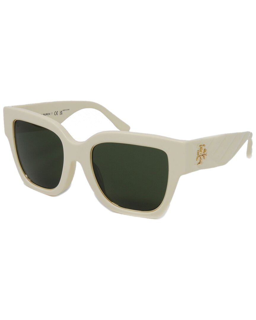 Tory Burch Women's Ty7180u 52mm Sunglasses In White