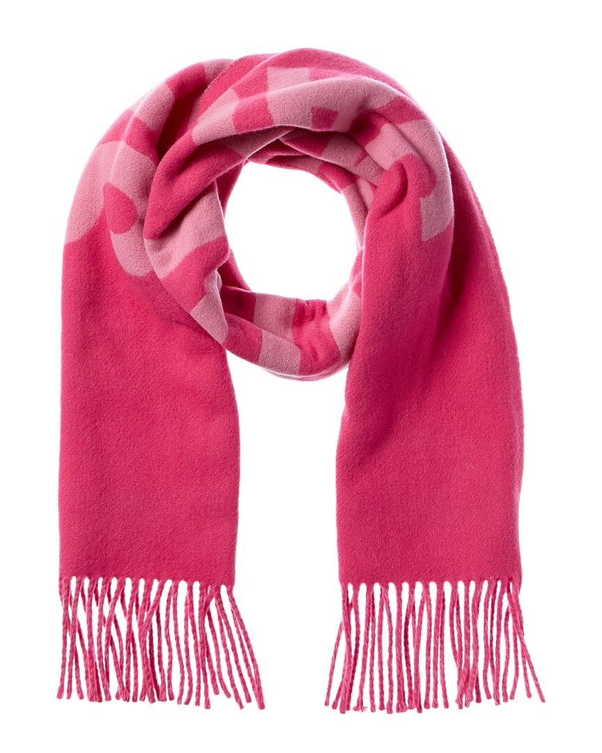 Shop Jacquemus L'écharpe Wool Scarf In Pink