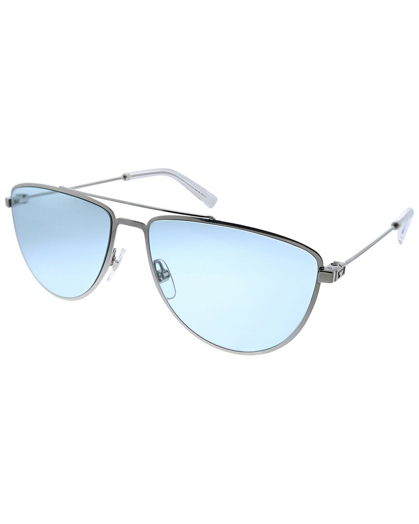 Shop Givenchy Unisex Gv7157 58mm Sunglasses In Silver