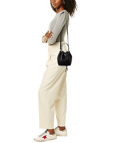 Rockstud Grainy Leather Bucket Bag