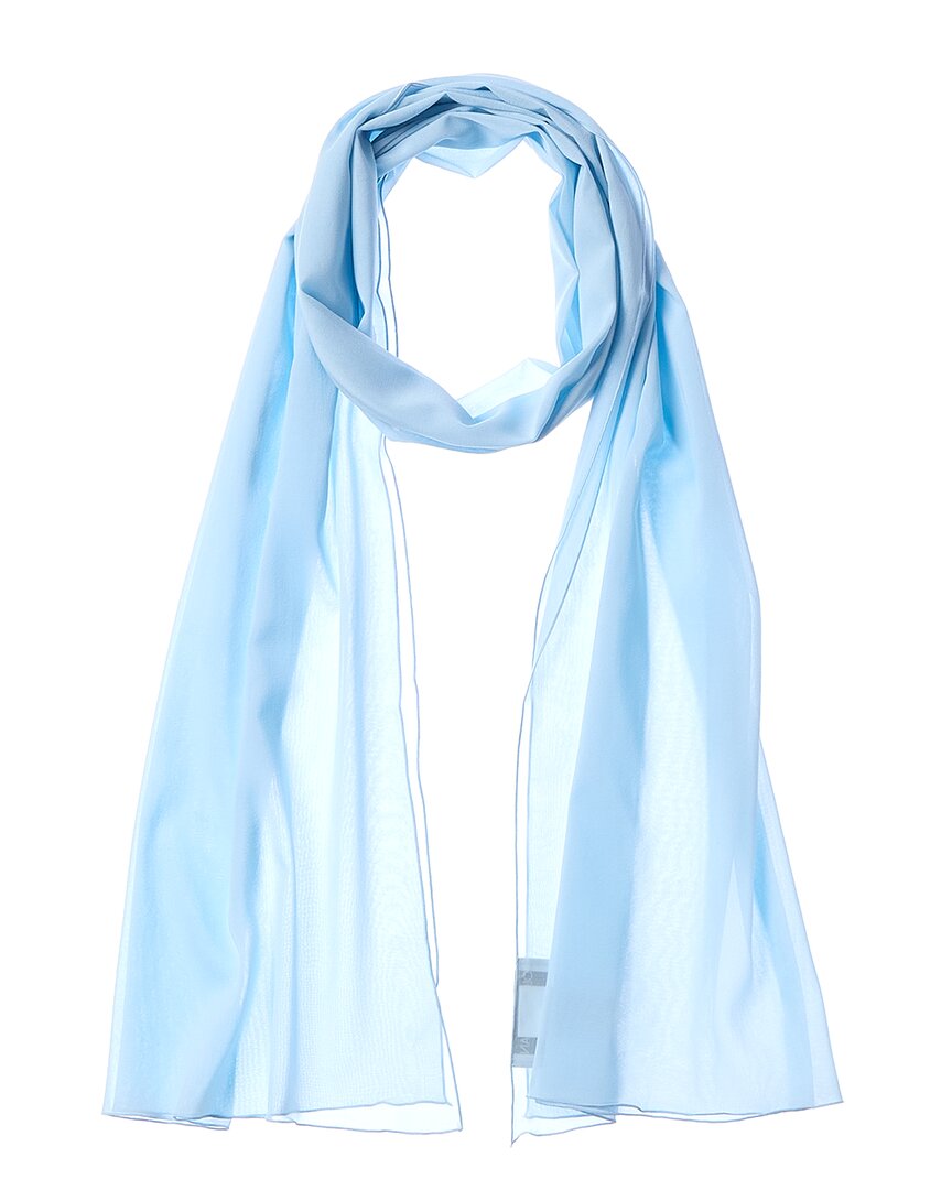 Dolce & Gabbana Chiffon Silk-blend Scarf In Blue