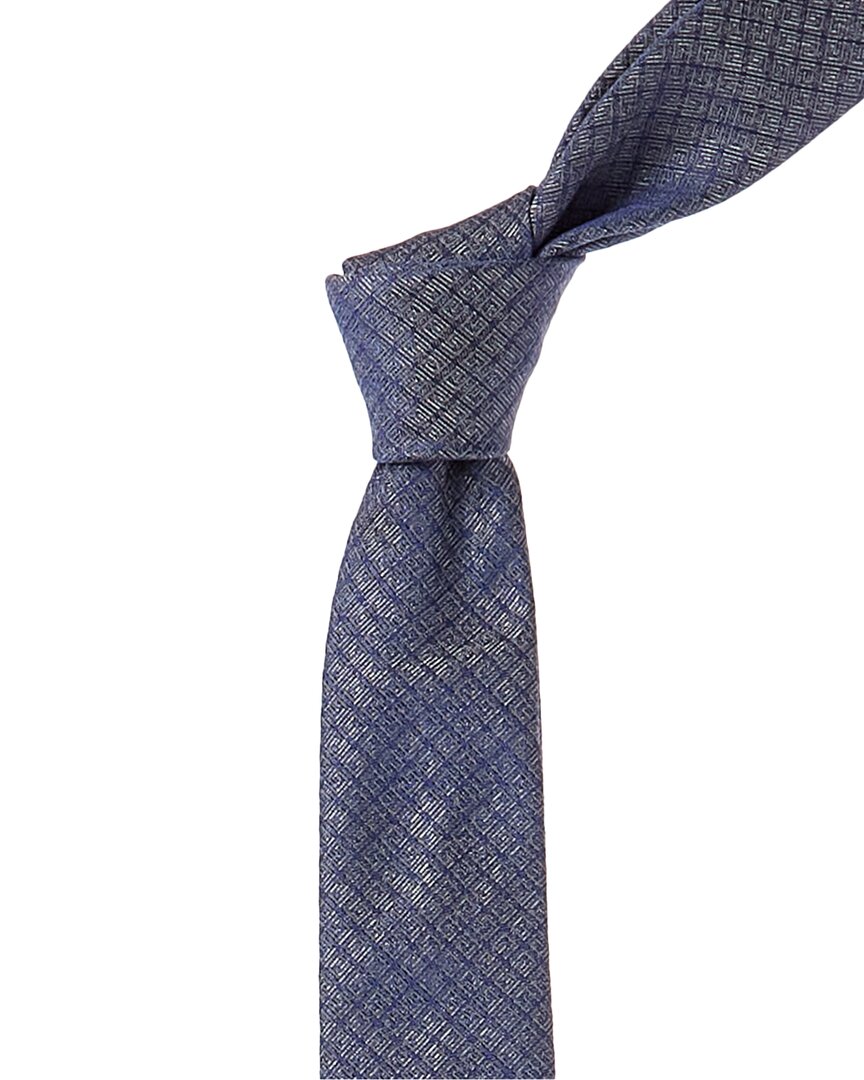 Shop Givenchy Blue All Over 4g Jacquard Silk Tie