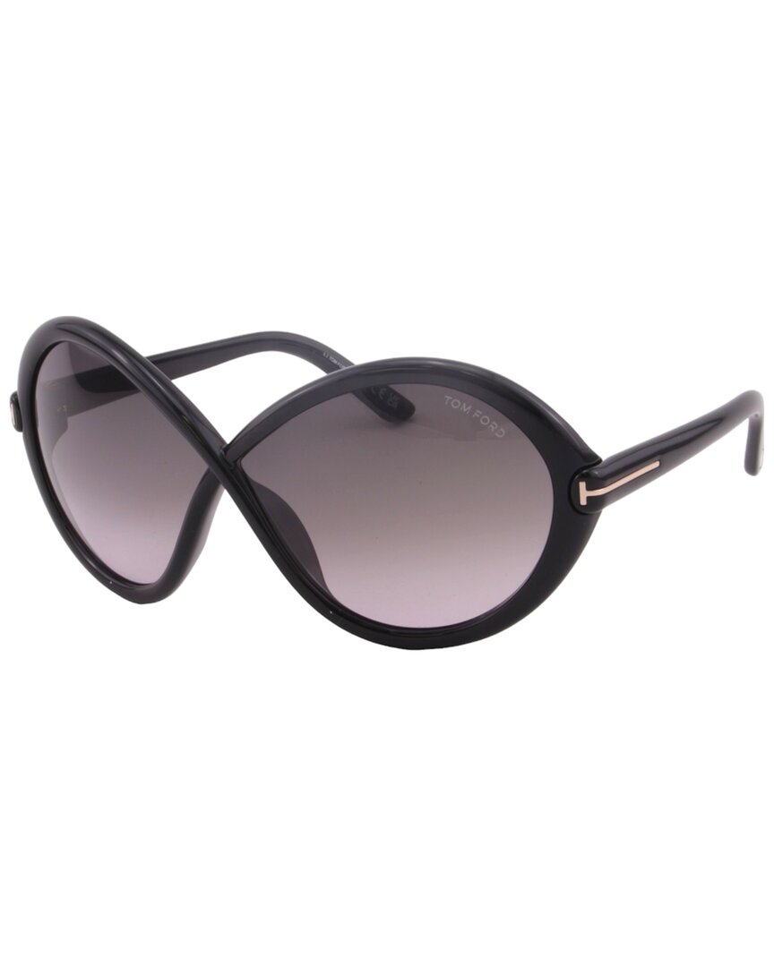 Shop Tom Ford Women's Jada 68mm Sunglasses In Black