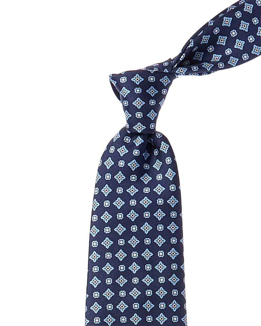 Shop Brooks Brothers Navy Silk Tie In Blue