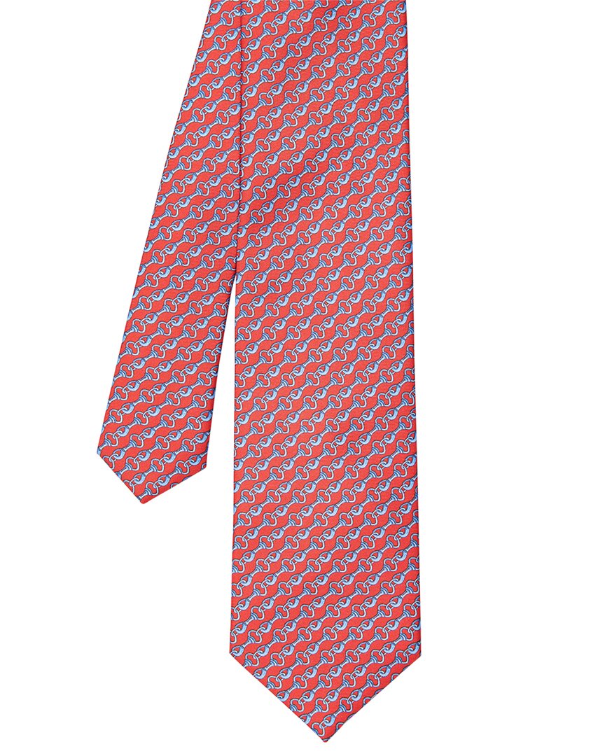 Shop J.mclaughlin Bridle Link Silk Tie In Red