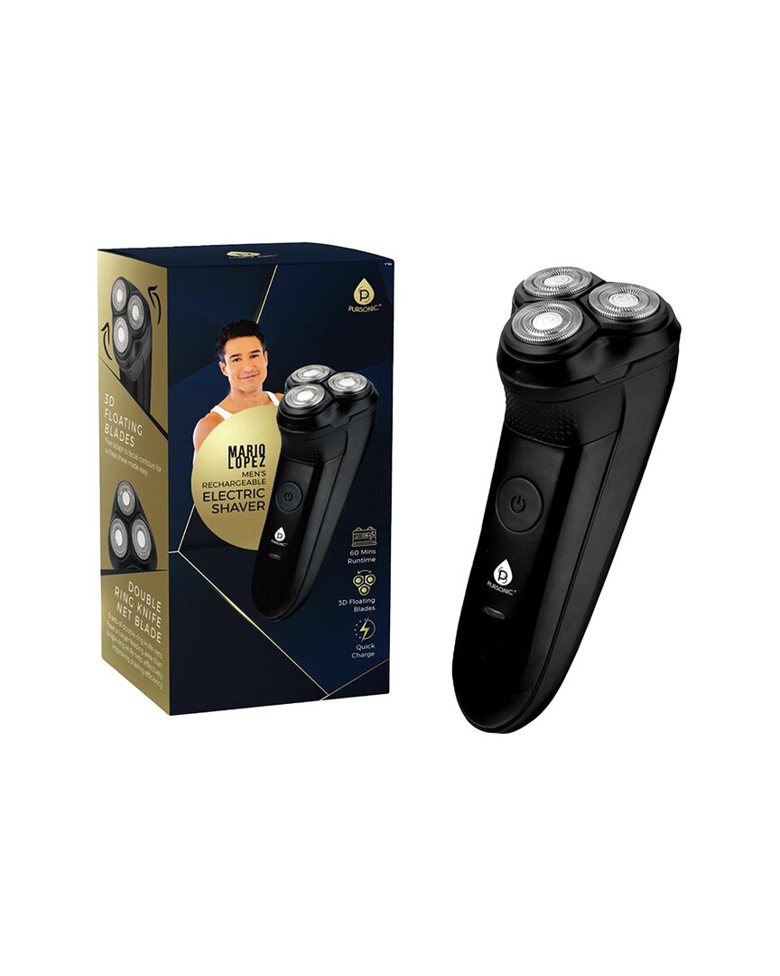 Pursonic Mario Lopez Men's Rechargeable Electric Shaver In White