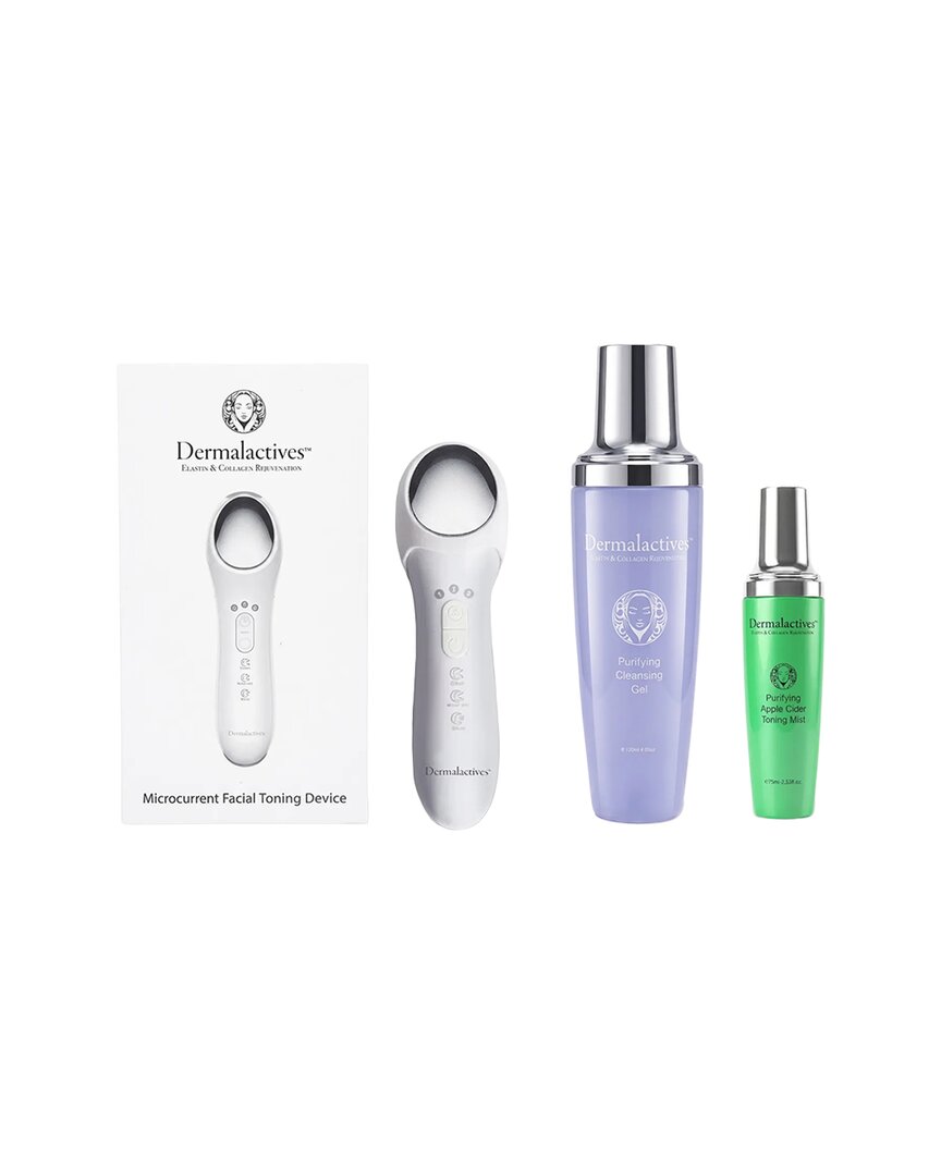 Dermalactives Women's Microcurrent Facial Toning Device + Purifying Apple Cider Toner Mist+ Purifyin