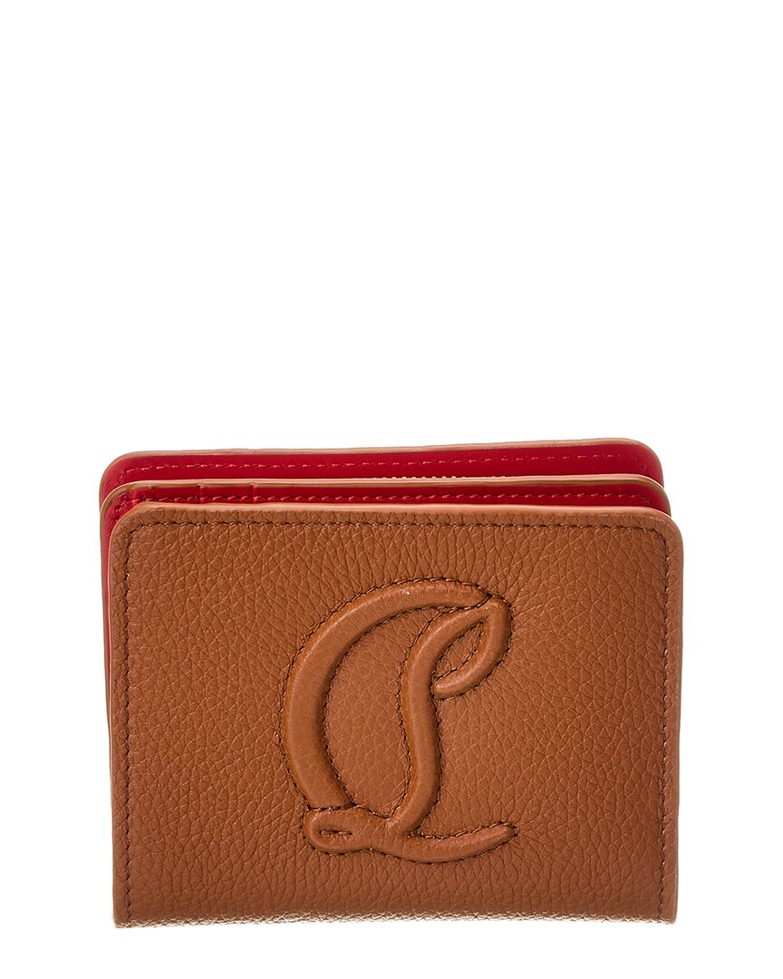 Shop Christian Louboutin By My Side Mini Leather Wallet In Brown