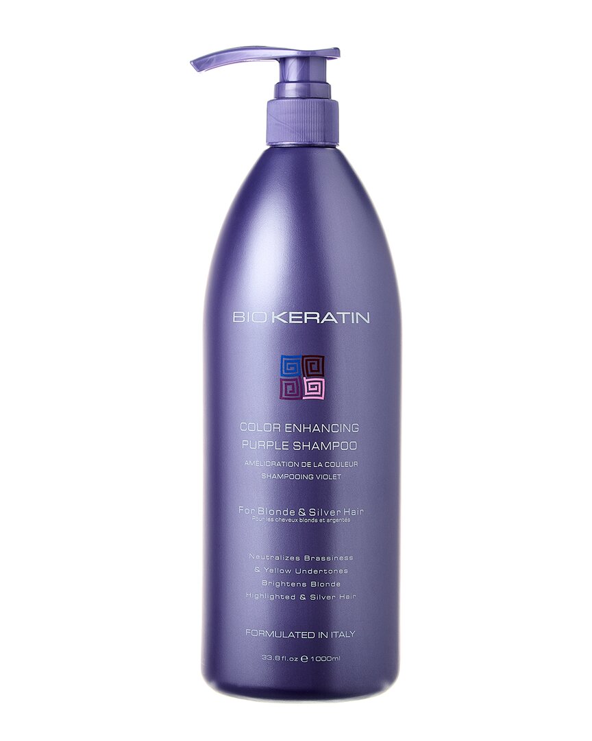 Biokeratin Unisex 33.8oz Color Enhancing Purple Shampoo In White