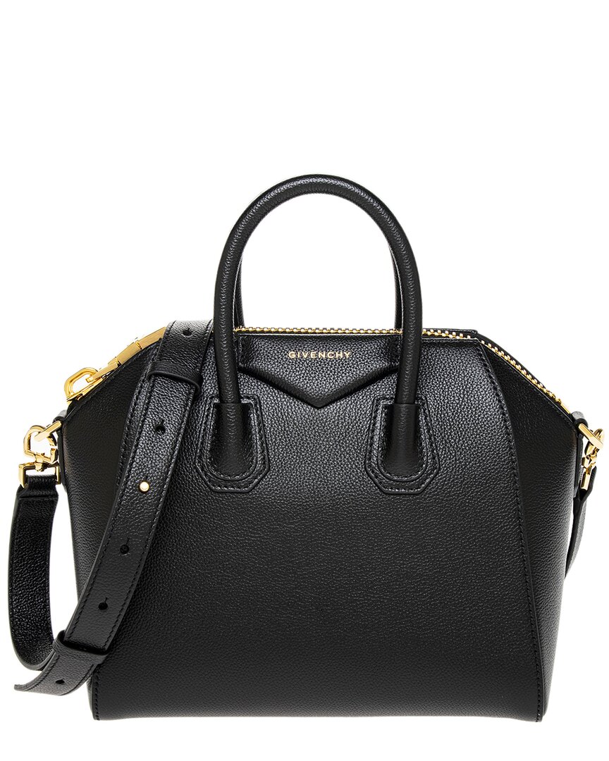 Givenchy Antigona Mini Leather Satchel In Black