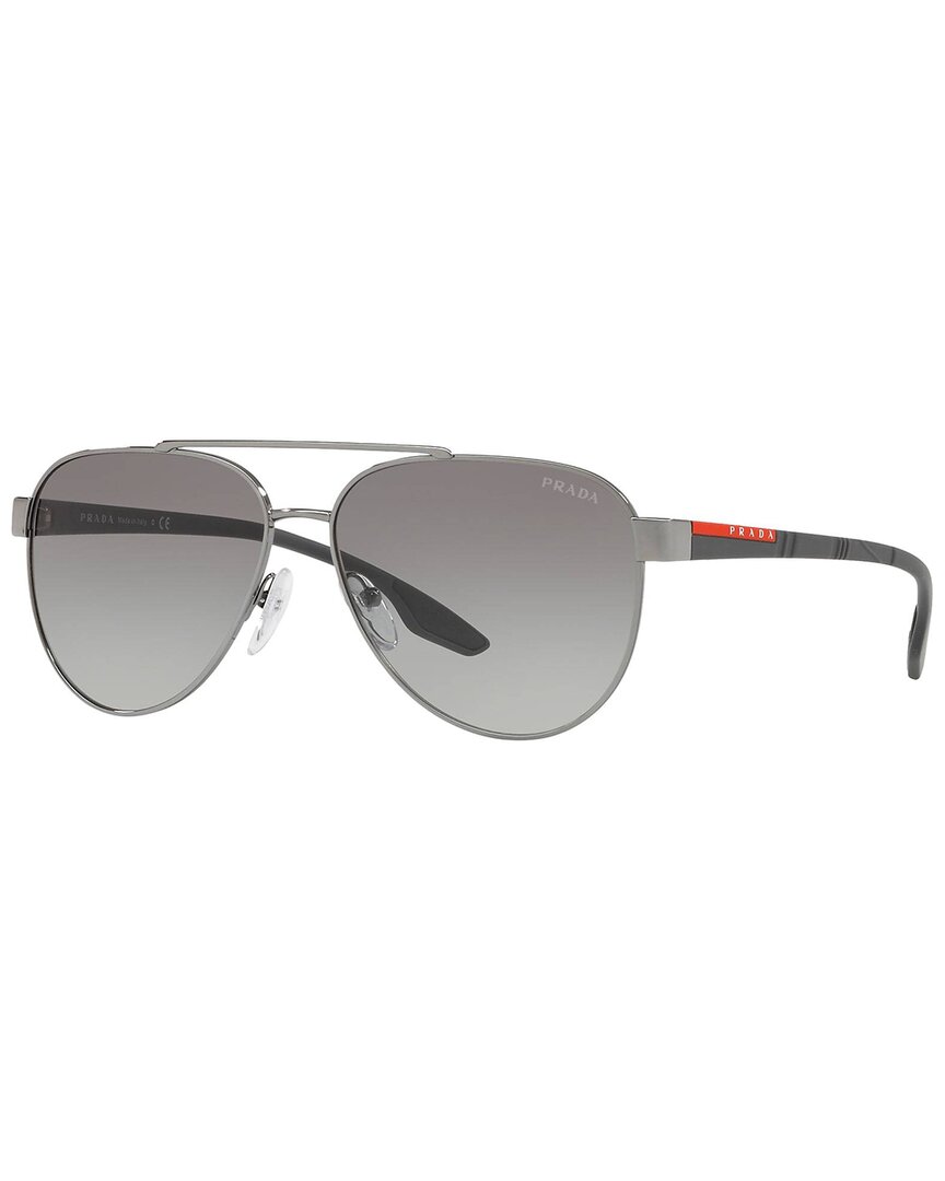 Prada Men's Ps54ts 58mm Polarized Sunglasses In Grey