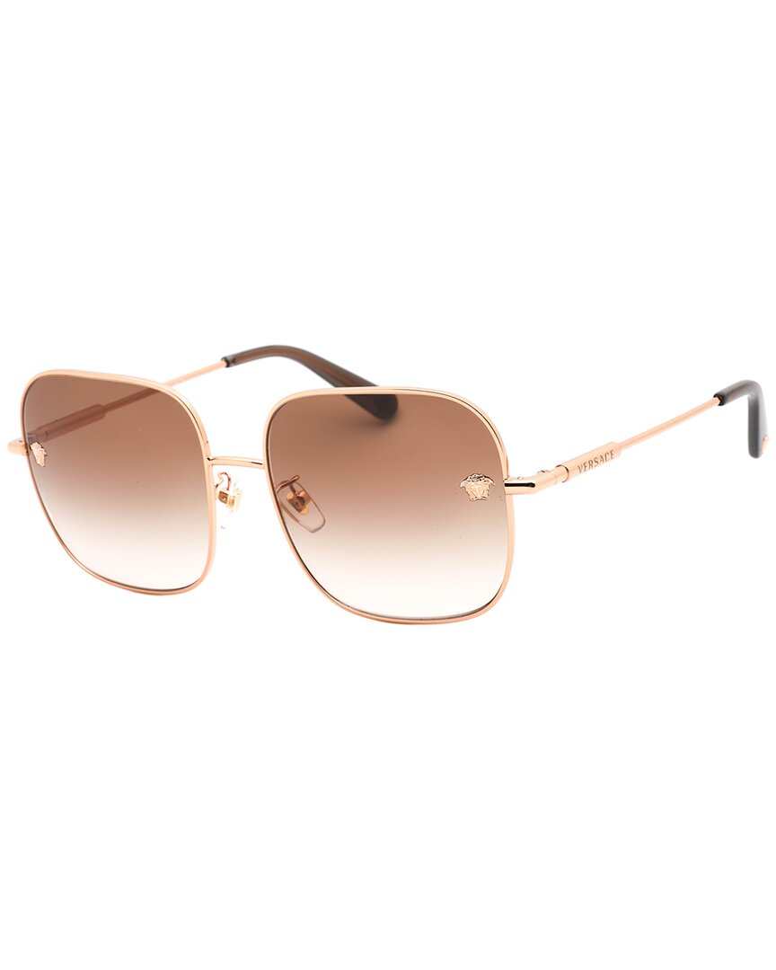 Versace Pink Gradient Square Ladies Sunglasses Ve2246d 100213 59 In Gold