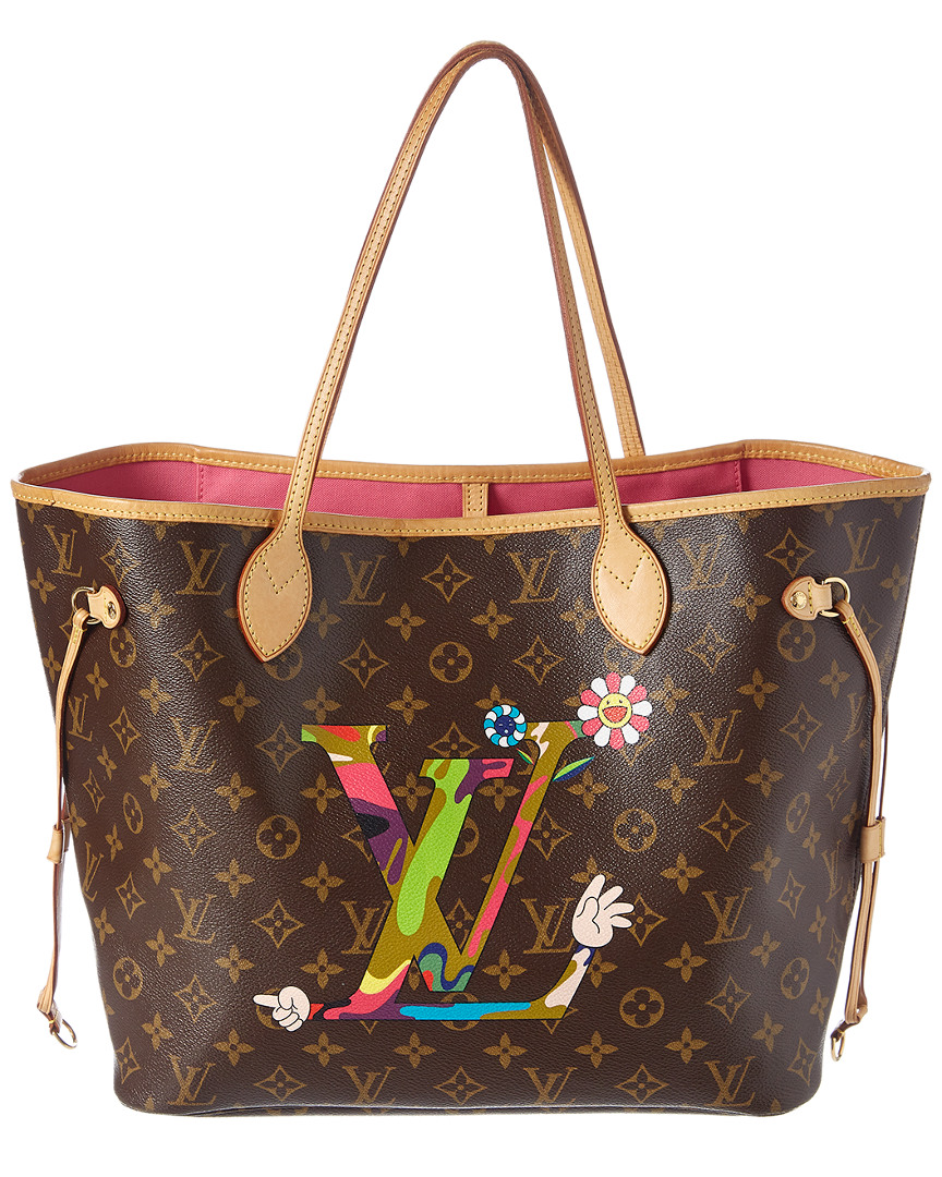Louis Vuitton Limited Edition Takashi Murakami Hands Monogram Canvas Neverfull Mm In Nocolor ...