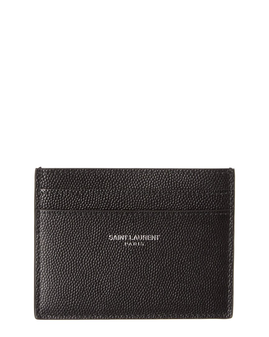 Shop Saint Laurent Classic Leather Card Case In Black