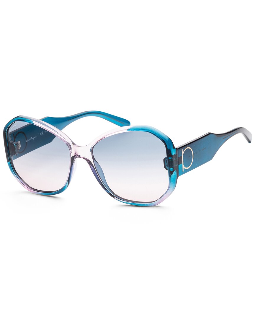 Ferragamo Women's Fashion 61mm Sunglasses In Blue
