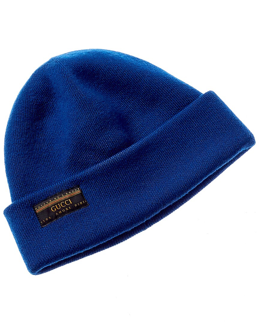 Shop Gucci Wool Hat In Blue