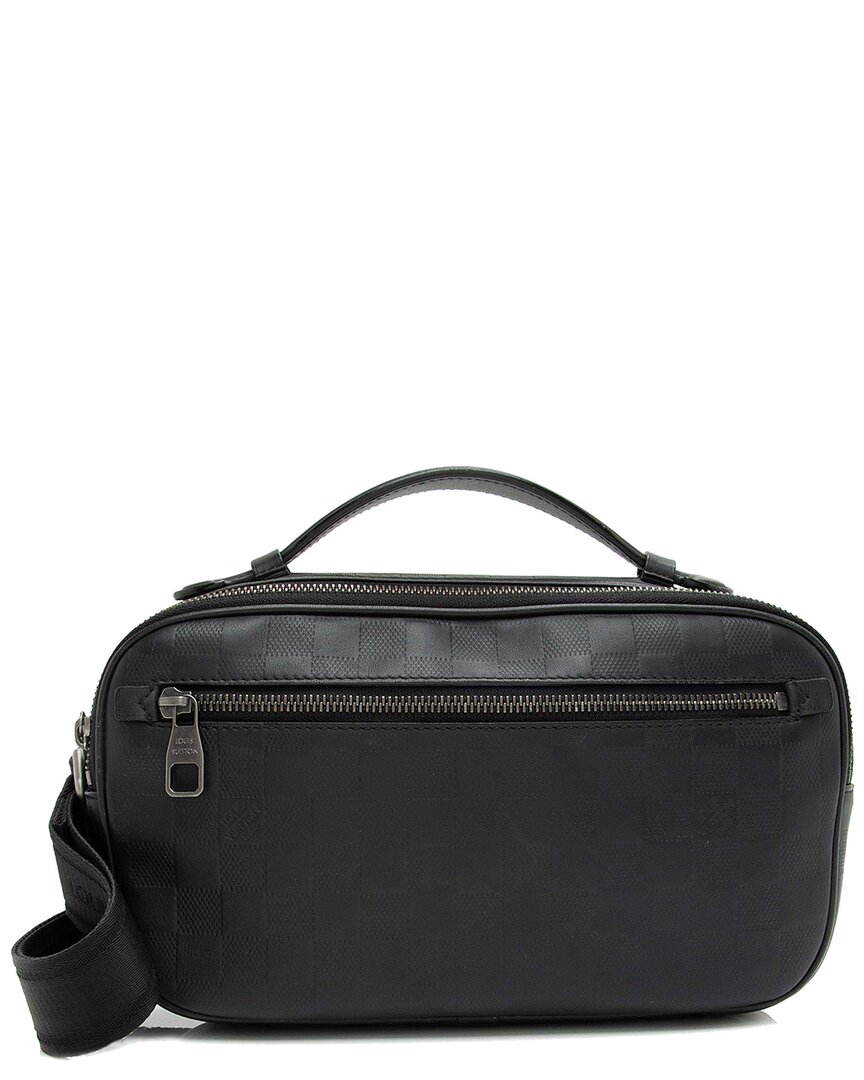 Pre-owned Louis Vuitton Black Damier Infini Ambler Belt Bag (authentic Pre-loved)