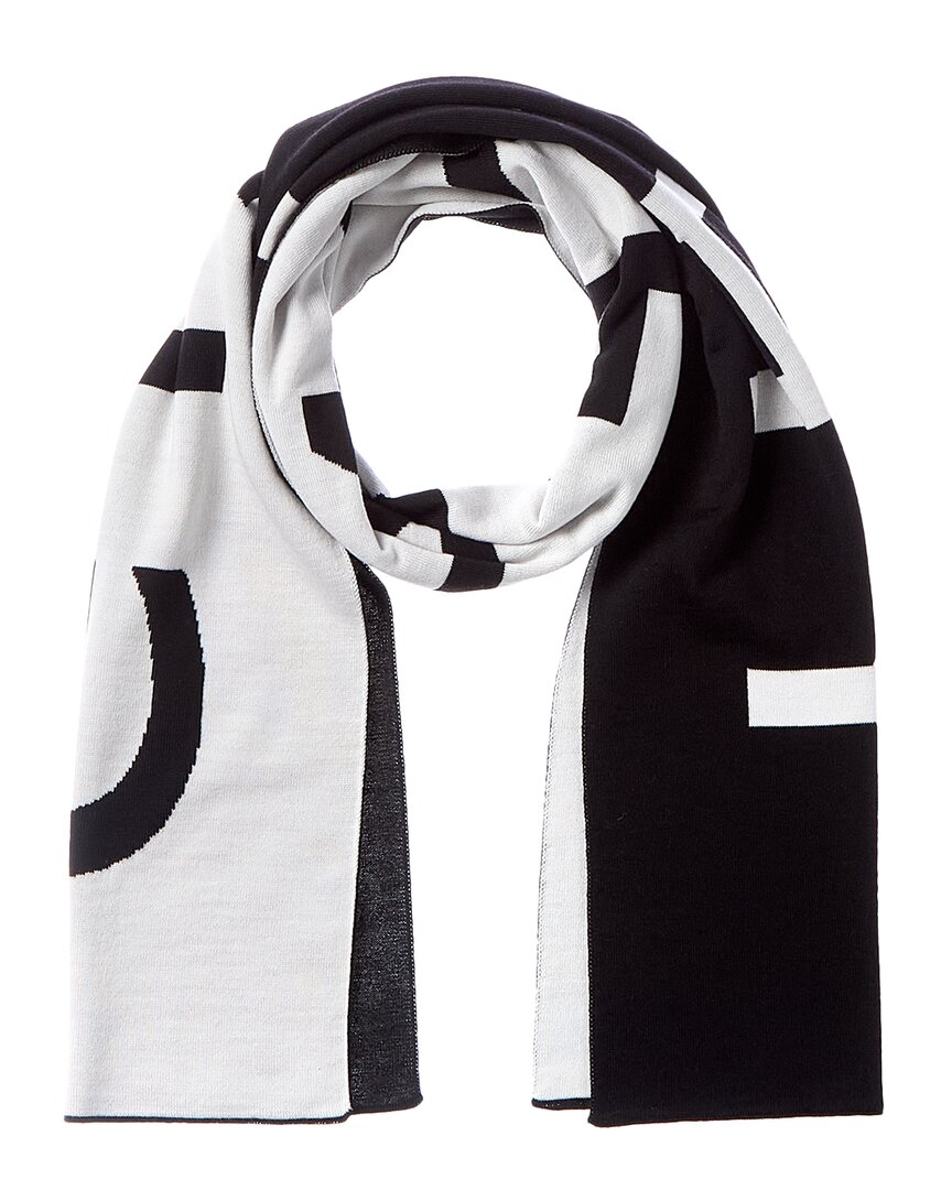 Givenchy Jacquard Wool Scarf In Black