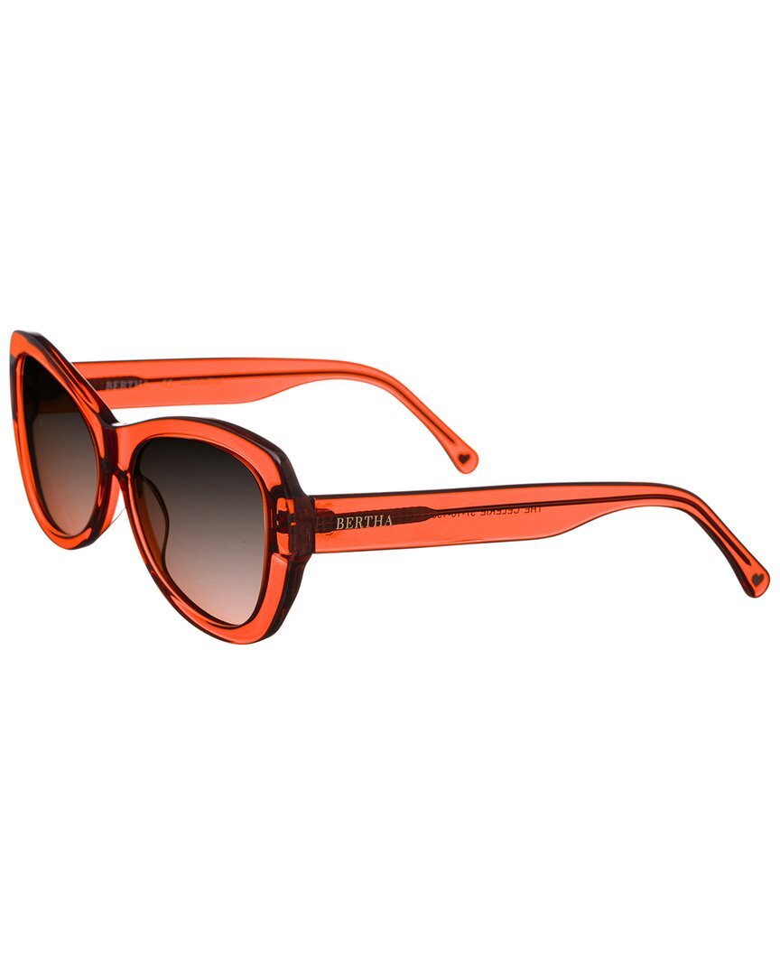 Bertha Women's Brsit101-1 70mm Polarized Sunglasses In Orange