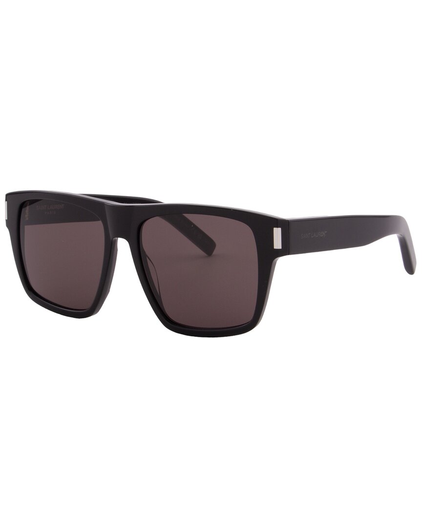 Saint Laurent Sl 651 Acetate Mask Sunglasses In Black