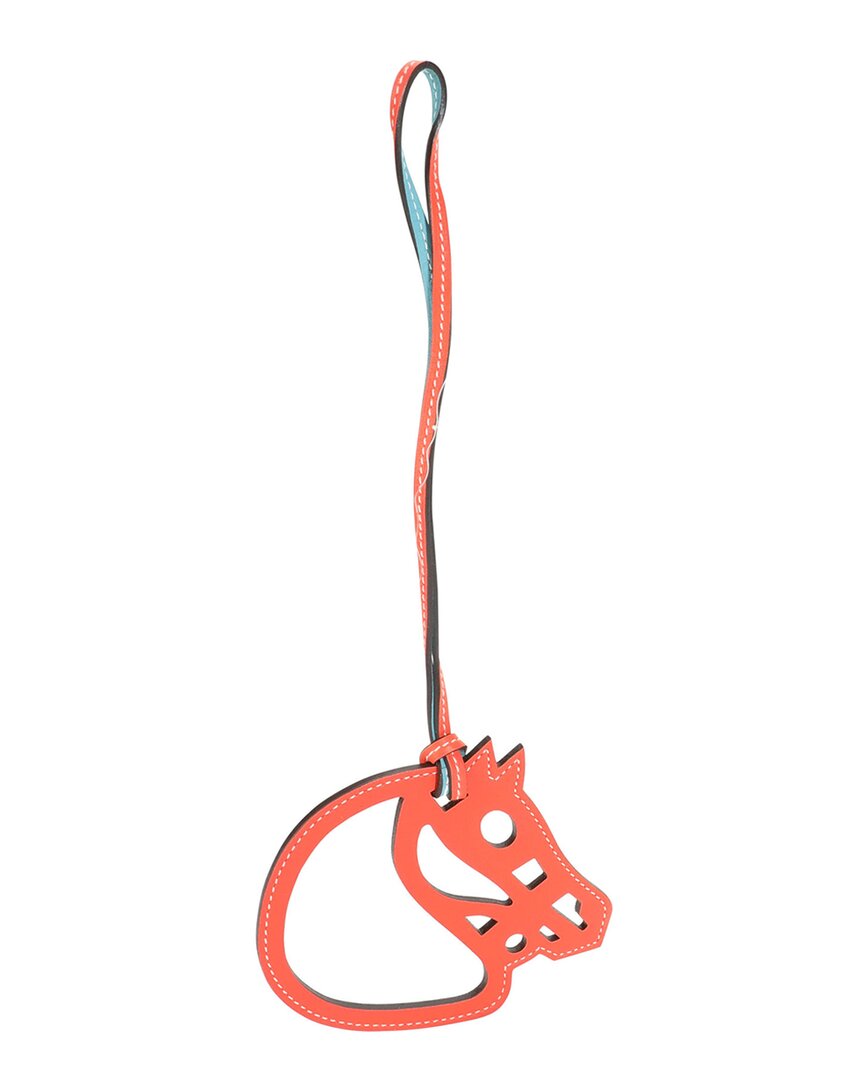 Pre-owned Hermes Hermès Saint Cyr Swift Paddock Cheval Charm, Size Mini (authentic Pre-loved)