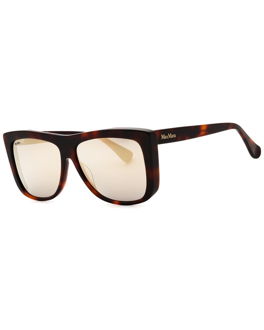 Max Mara Full Frame Sunglasses In Brown