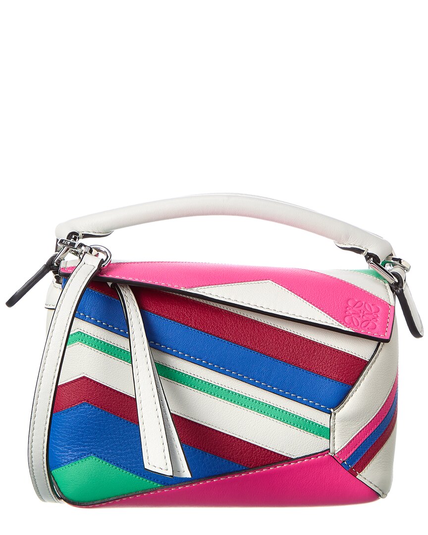 Loewe Puzzle Edge Multicolor Zigzag Mini Crossbody Bag