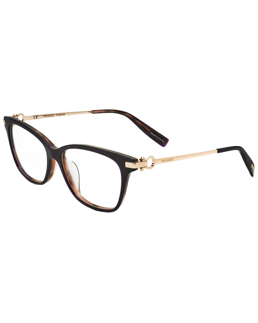 Trussardi Women's Vtr282f 54mm Optical Frames In Brown