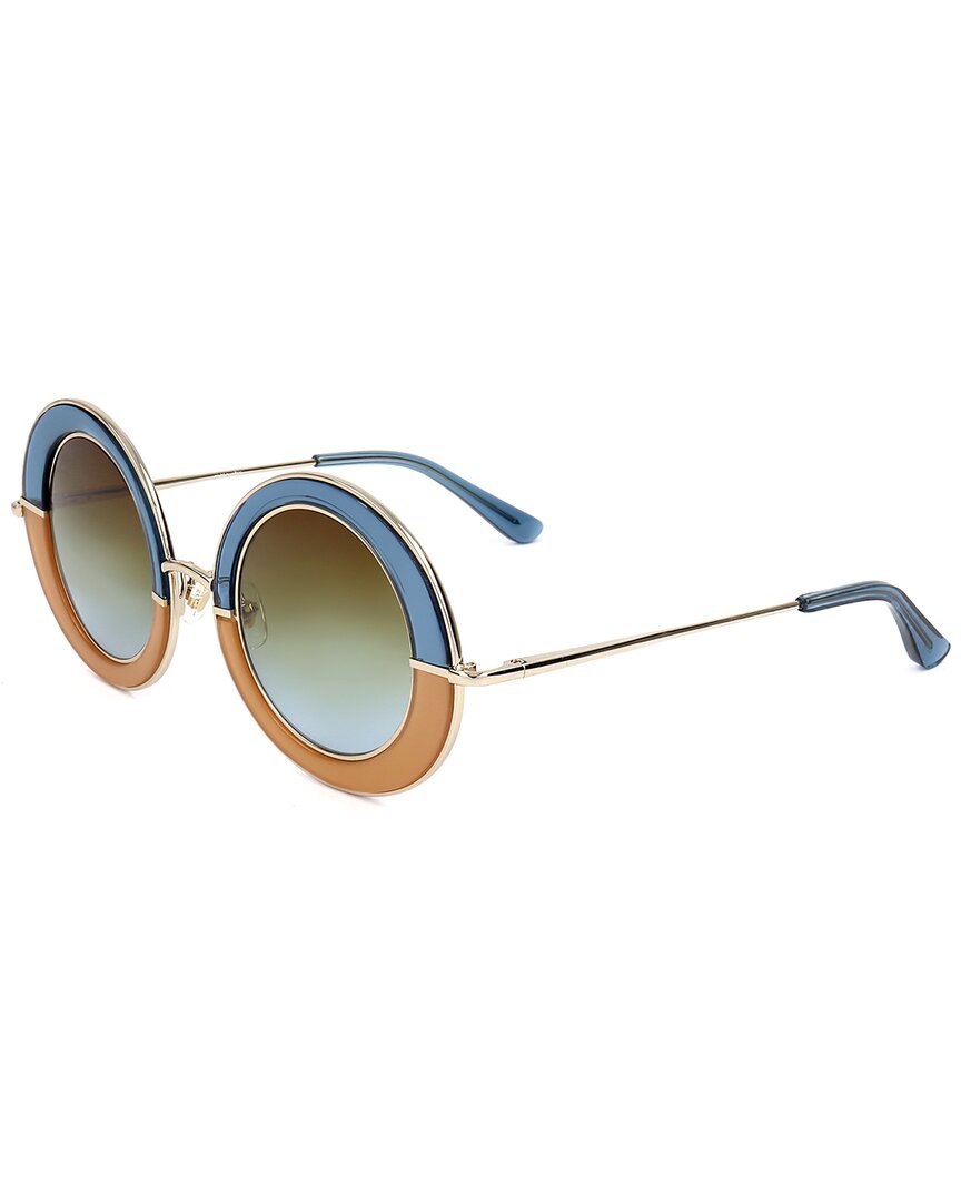Linda Farrow X Erdem Women's Edm27 47mm Sunglasses In Blue