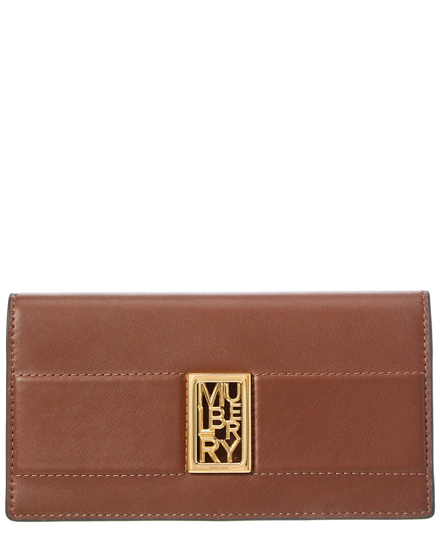 Mulberry Sadie Leather Continental Wallet In Brown