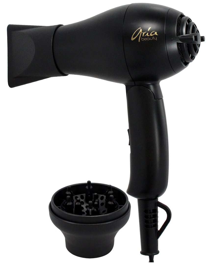 Aria Beauty Women's Black Tonic Mini Blow Dryer And Diffuser