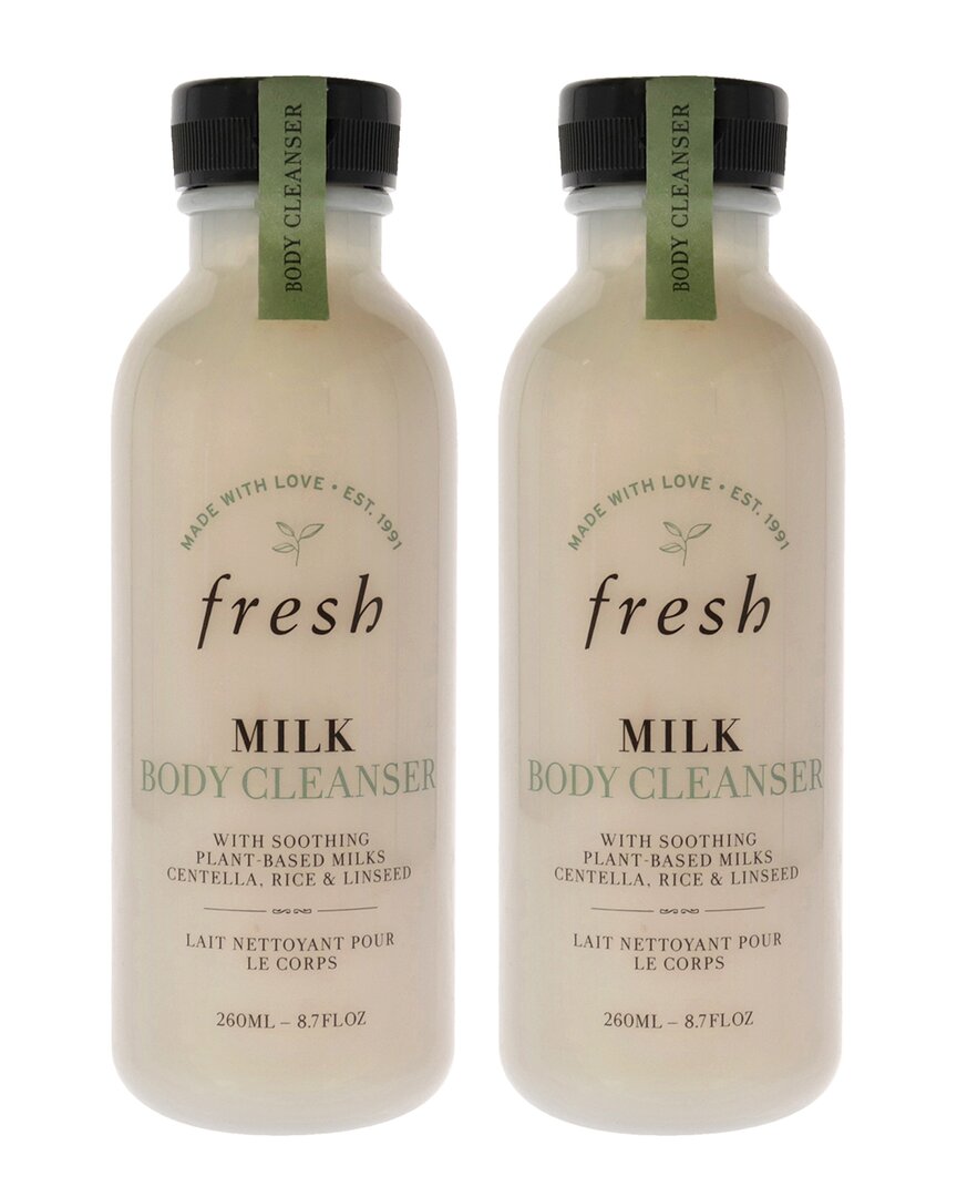 Fresh Women's 8.7oz Milk Body Cleanser Pack Of 2 In White