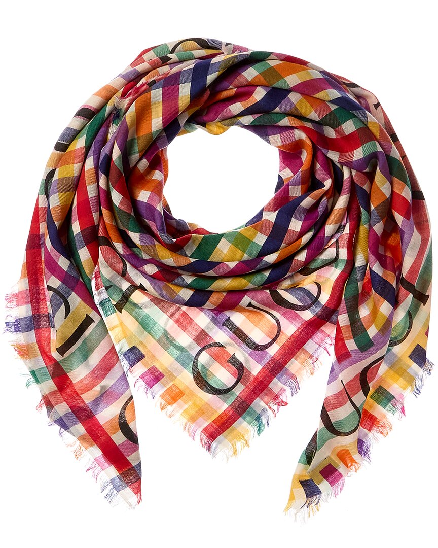Gucci Wool Scarf In White