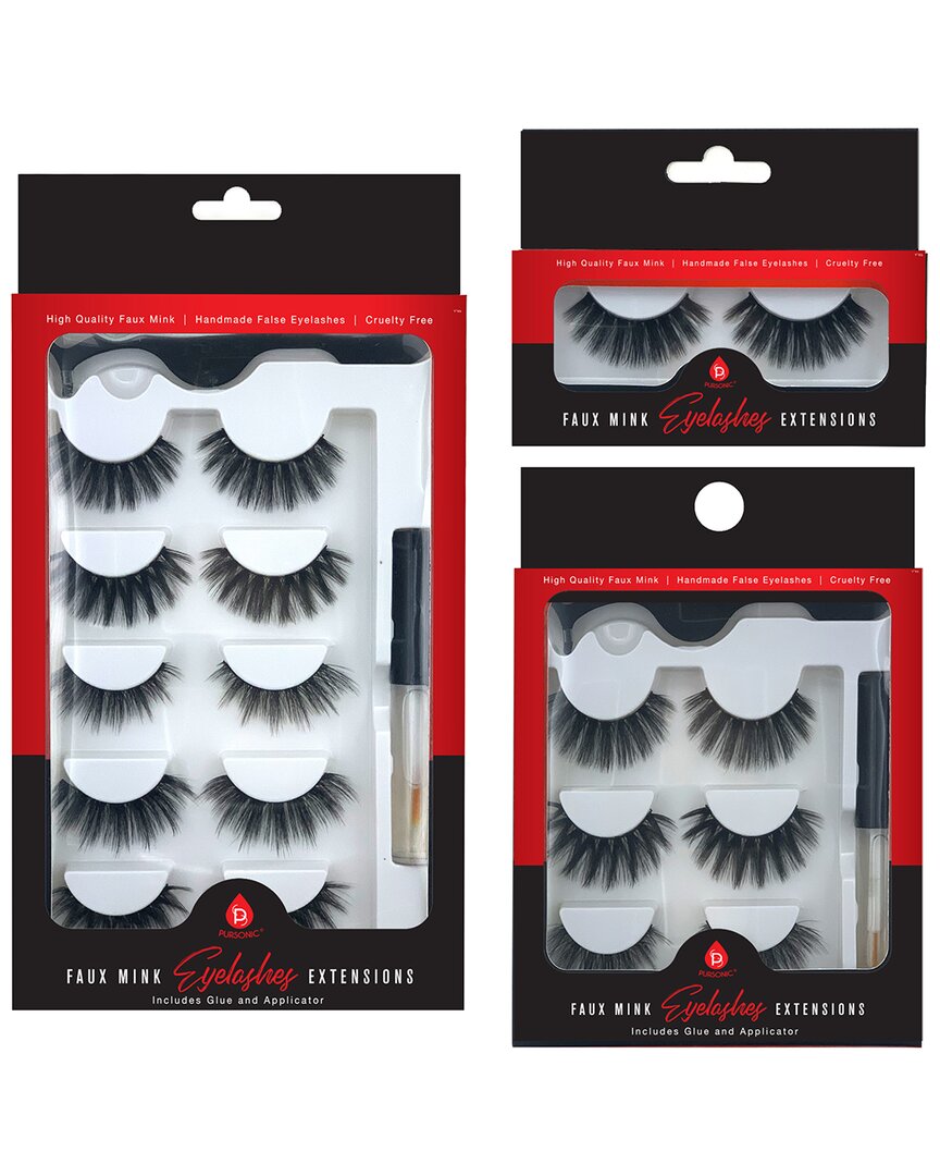 Pursonic Set Of 5 Faux Mink Eyelashes Extensions