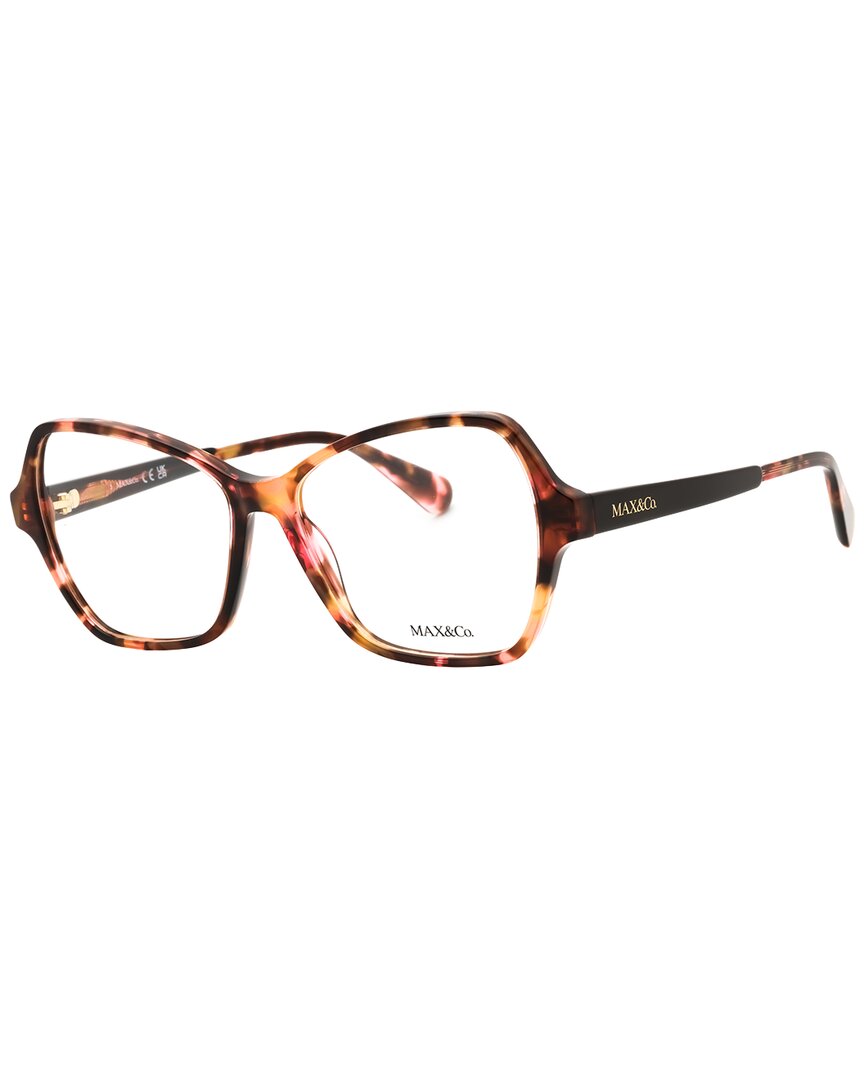 Max & Co By Maxmara Max & Co By Max Mara Women's Mo5031 55mm Optical Frames In Brown