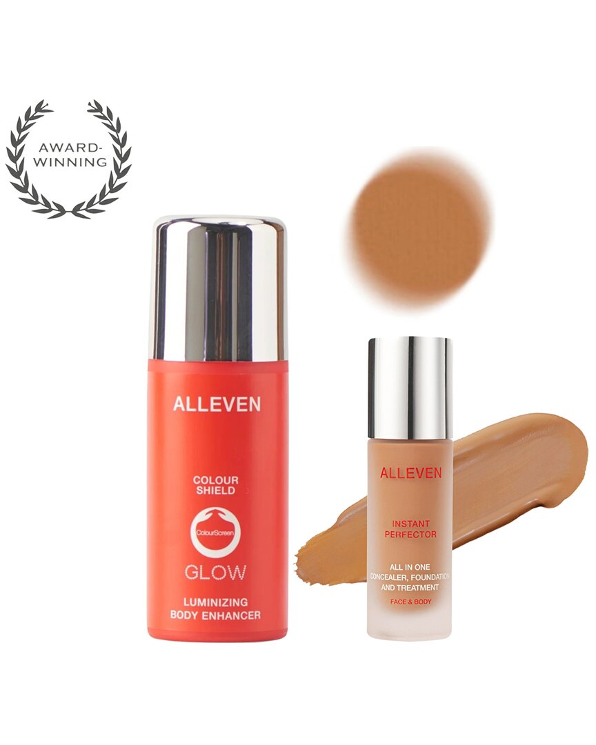Alleven Unisex 3.38oz Colour Shield Glow Face & Body & Instant Perfector  Concealer - Amber In White