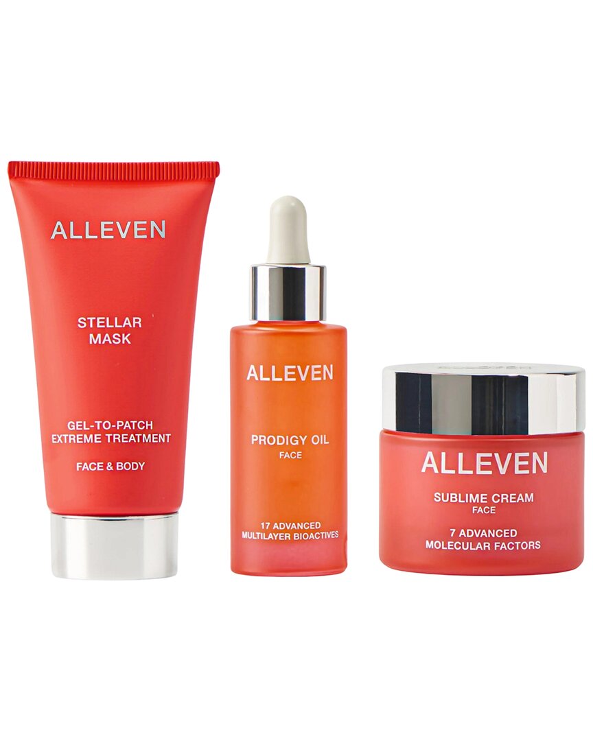 Alleven Unisex Revitalizing Skincare Trio - Stellar Peel-off Mask, Facial Oil & Cream