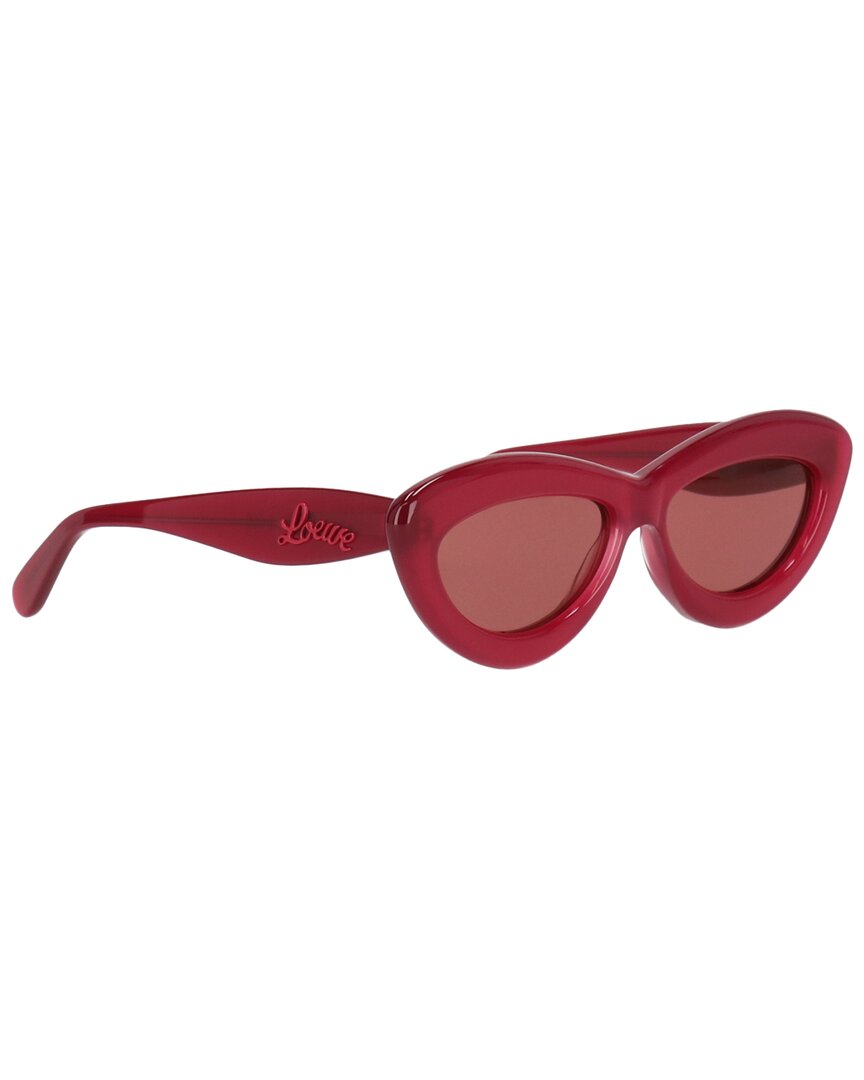 Loewe Women's Curvy 54mm Cat Eye Sunglasses In Cherry