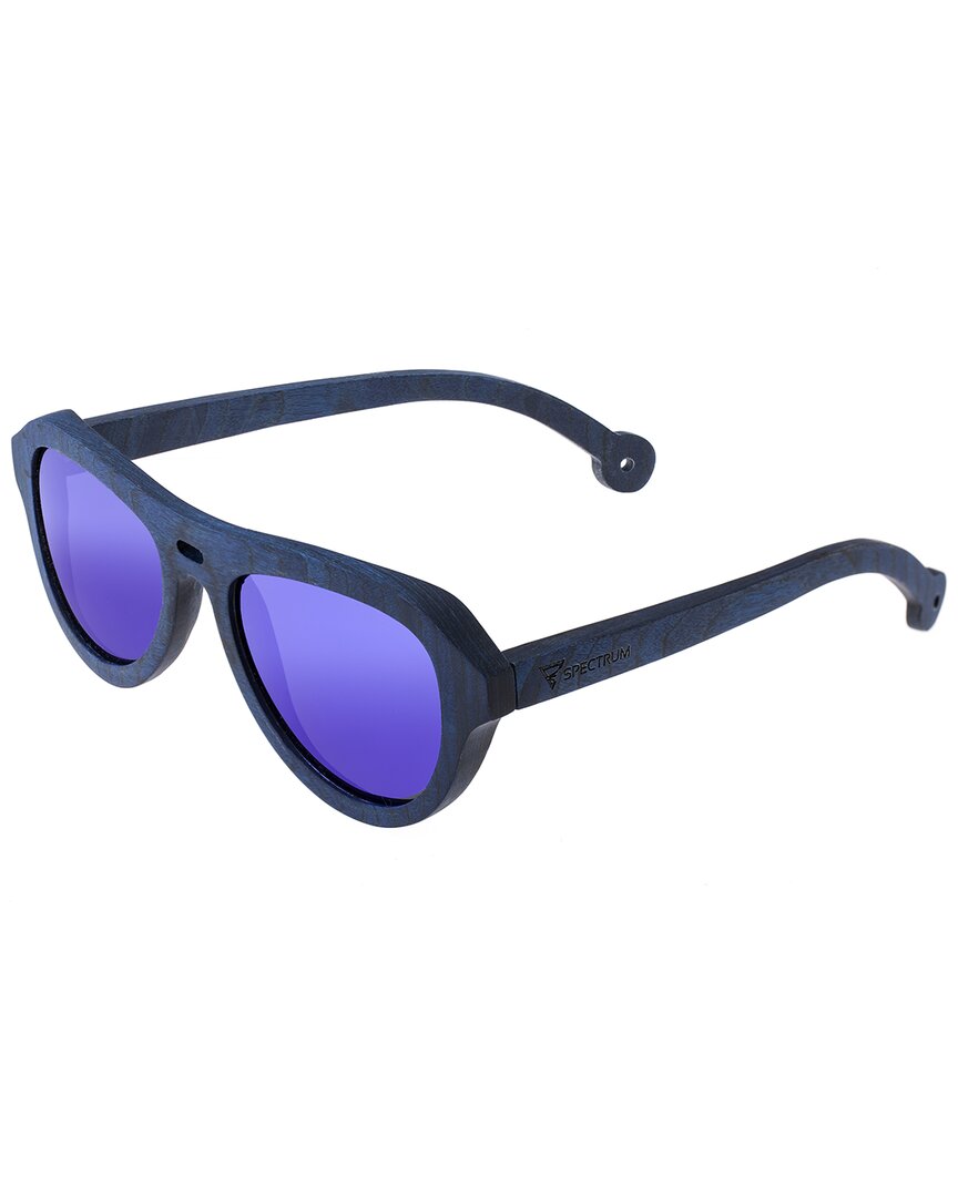 Spectrum Unisex Machado 41x53mm Polarized Sunglasses In Blue / Spring