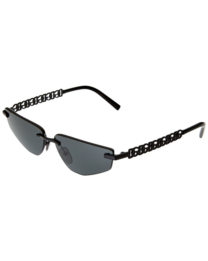 Dolce & Gabbana Dg2301 Rectangular Sunglasses, 58mm In Black