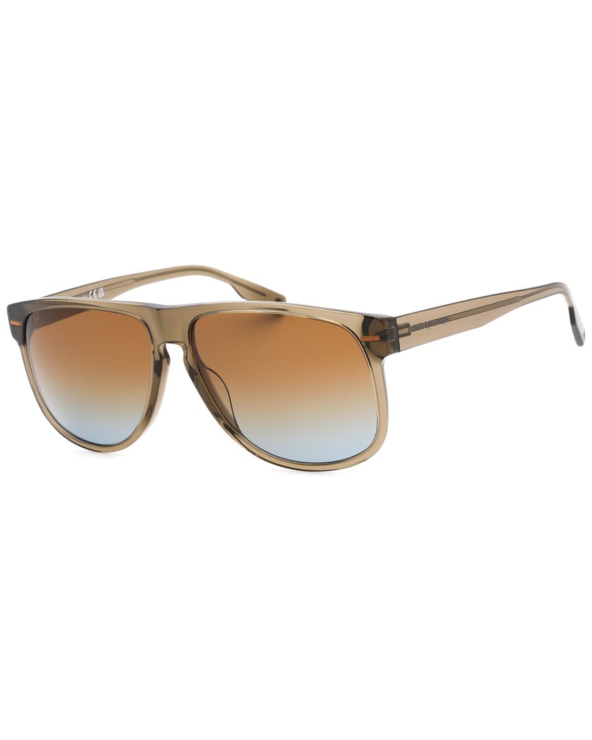 Ermenegildo Zegna Men's Ez0201 60mm Sunglasses In Brown