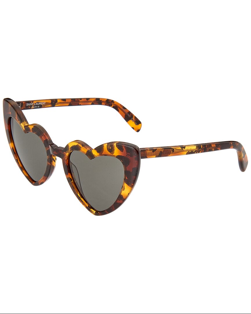 Shop Saint Laurent Women's Sl181loulou 54mm Sunglasses In Brown