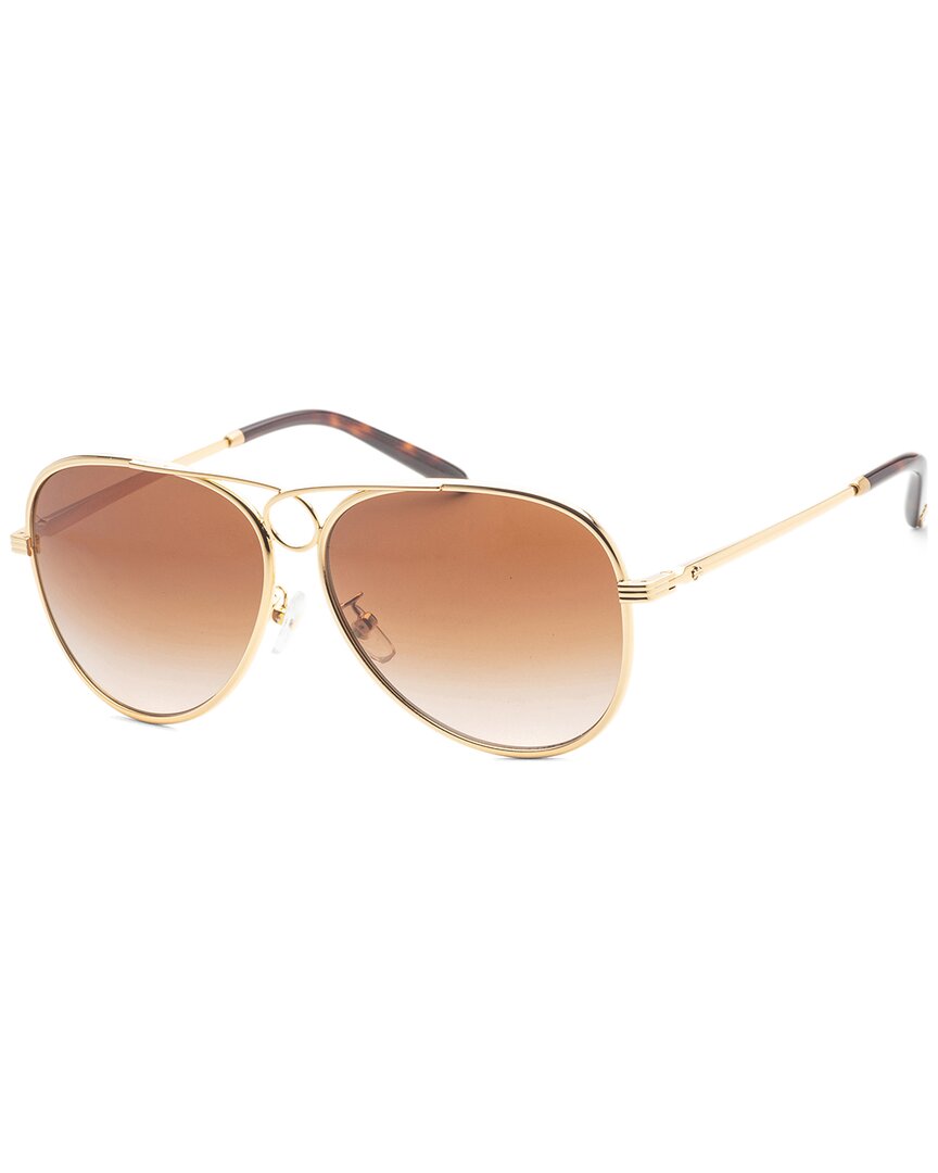 Shop Tory Burch Women's 59mm Sunglasses In Gold